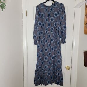 Universal Thread Maxi Dress Cottagecore Prairie Boho Modest High‎ Neck Size M